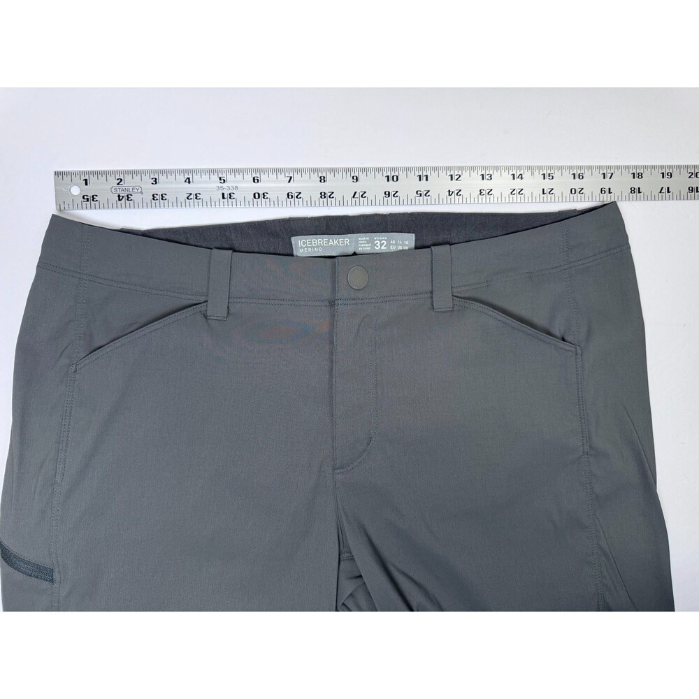 Icebreaker Merino‎ Shorts Womens 32 Gray Stretch Performance Hiking Outdoor - Picture 11 of 16